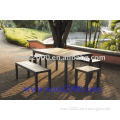 5 pcs Retangular poly wood dining table and bench for garden